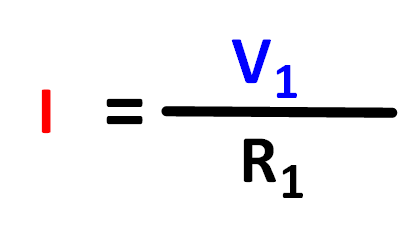 Umstellen der Formel für den Strom aus R1 und V1