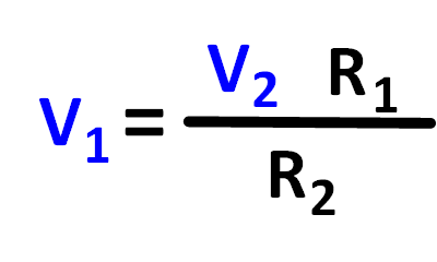 Die Formel umstellen um von V2 auf V1 zu kommen