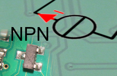 NPN Transistor mit Stromquellensymbol