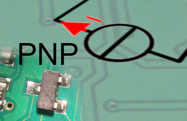 PNP Transistor mit Stromquellensymbol